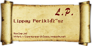 Lippay Periklész névjegykártya
